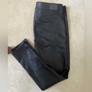 Black Leather Jeggings